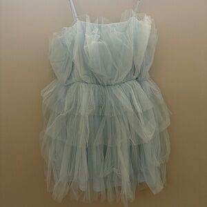 Altar’d State Blue Tulle Tiered Dress